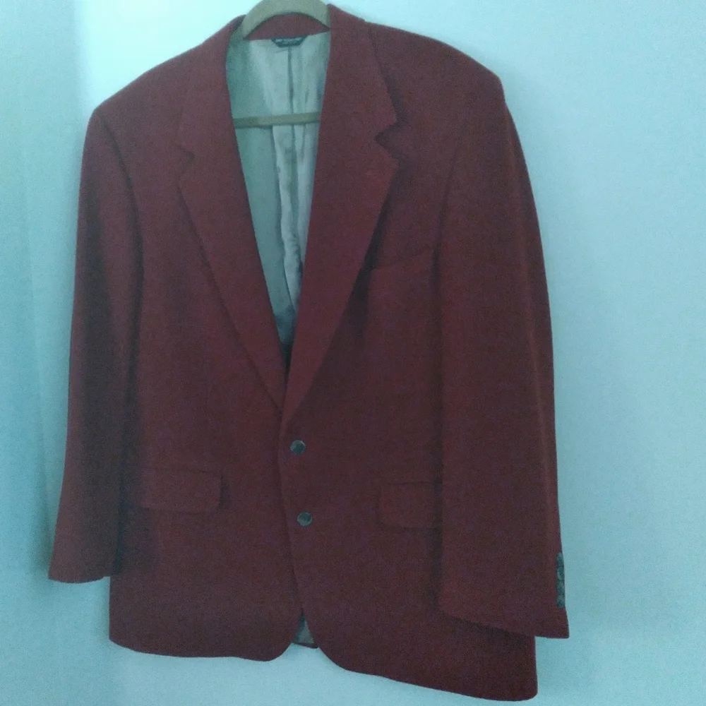 Bill‎ Blass Classic Camel Hair Rust Men's Fall Winter Vintage Blazer